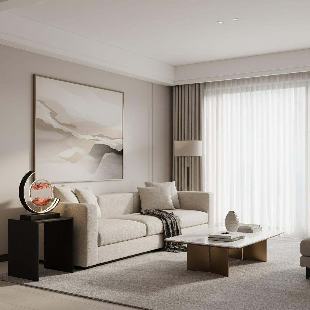 OCS - Dimbare Zandlamp met LED & Afstandsbediening – Rustgevende Sfeerverlichting