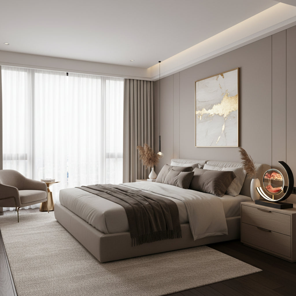 OCS - Dimbare Zandlamp met LED & Afstandsbediening – Rustgevende Sfeerverlichting