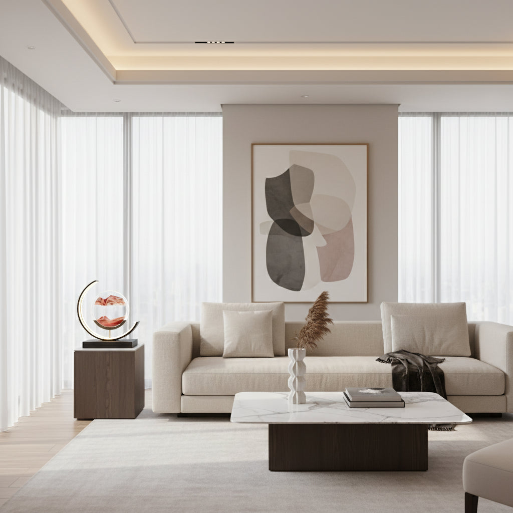 OCS - Dimbare Zandlamp met LED & Afstandsbediening – Rustgevende Sfeerverlichting