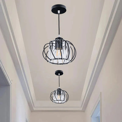 OCS - Nordic Hanglamp met Bolvormig Glas – Zwart Design