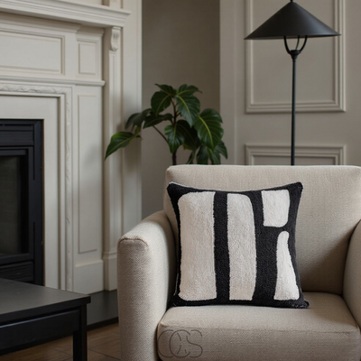 OCS - Kussen met Zebraprint – luxe fluweel met franjes, inclusief vulling