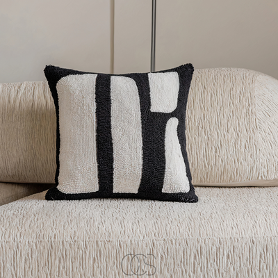OCS - Kussen met Zebraprint – luxe fluweel met franjes, inclusief vulling
