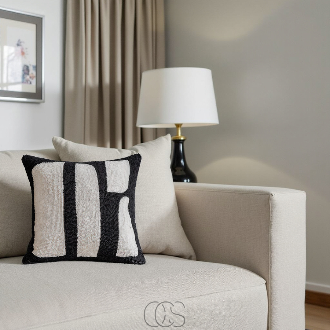 OCS - Kussen met Zebraprint – luxe fluweel met franjes, inclusief vulling