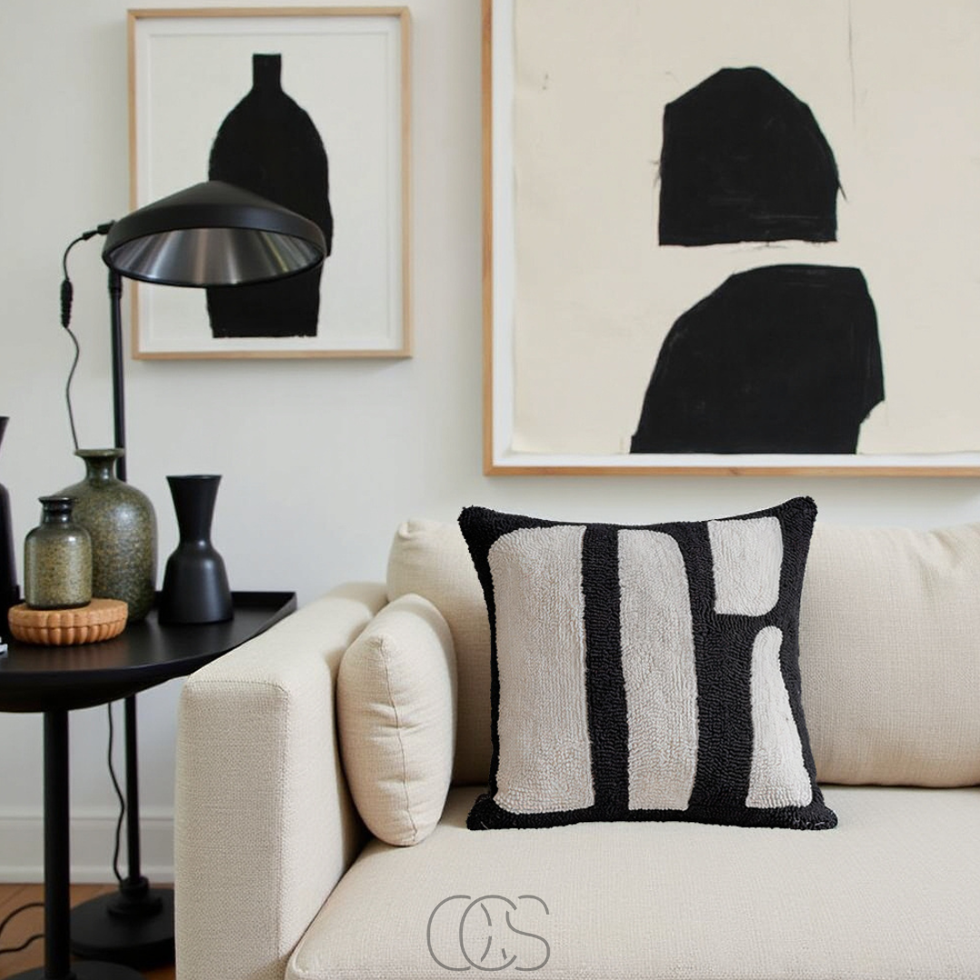 OCS - Kussen met Zebraprint – luxe fluweel met franjes, inclusief vulling