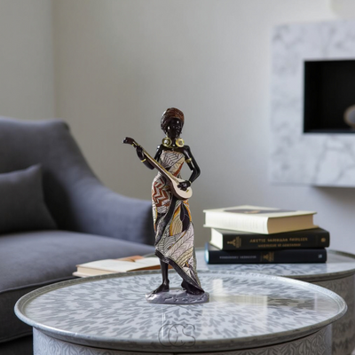 OCS - Afrikaanse Muzikanten Beeldenset - Decoratieve Sculpturen