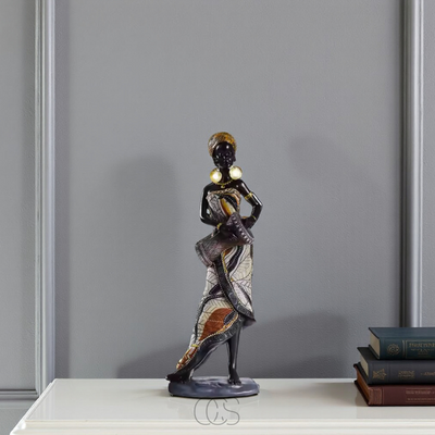 OCS - Afrikaanse Muzikanten Beeldenset - Decoratieve Sculpturen