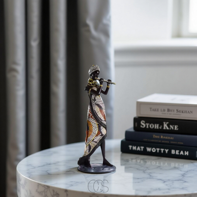 OCS - Afrikaanse Muzikanten Beeldenset - Decoratieve Sculpturen