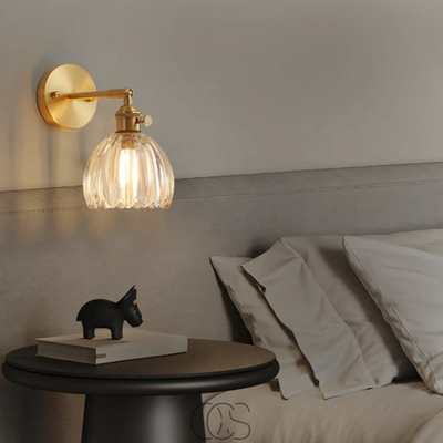 OCS - Retro Wandlamp met Glazen Tulpenkap
