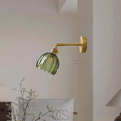 OCS - Retro Wandlamp met Glazen Tulpenkap
