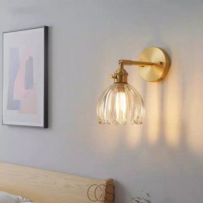 OCS - Retro Wandlamp met Glazen Tulpenkap