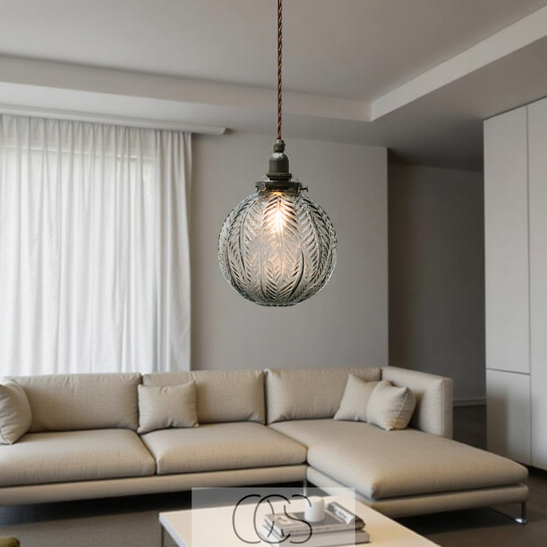 OCS - Ronde Hanglamp Glas - Smoke Kleur