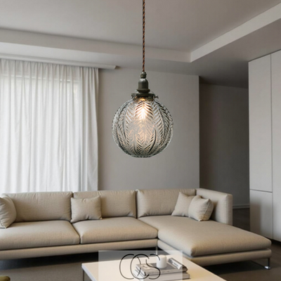 OCS - Ronde Hanglamp Glas - Smoke Kleur