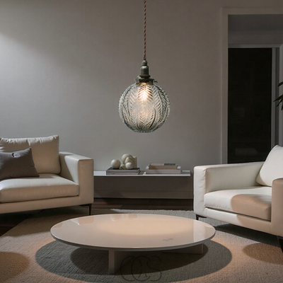 OCS - Ronde Hanglamp Glas - Smoke Kleur