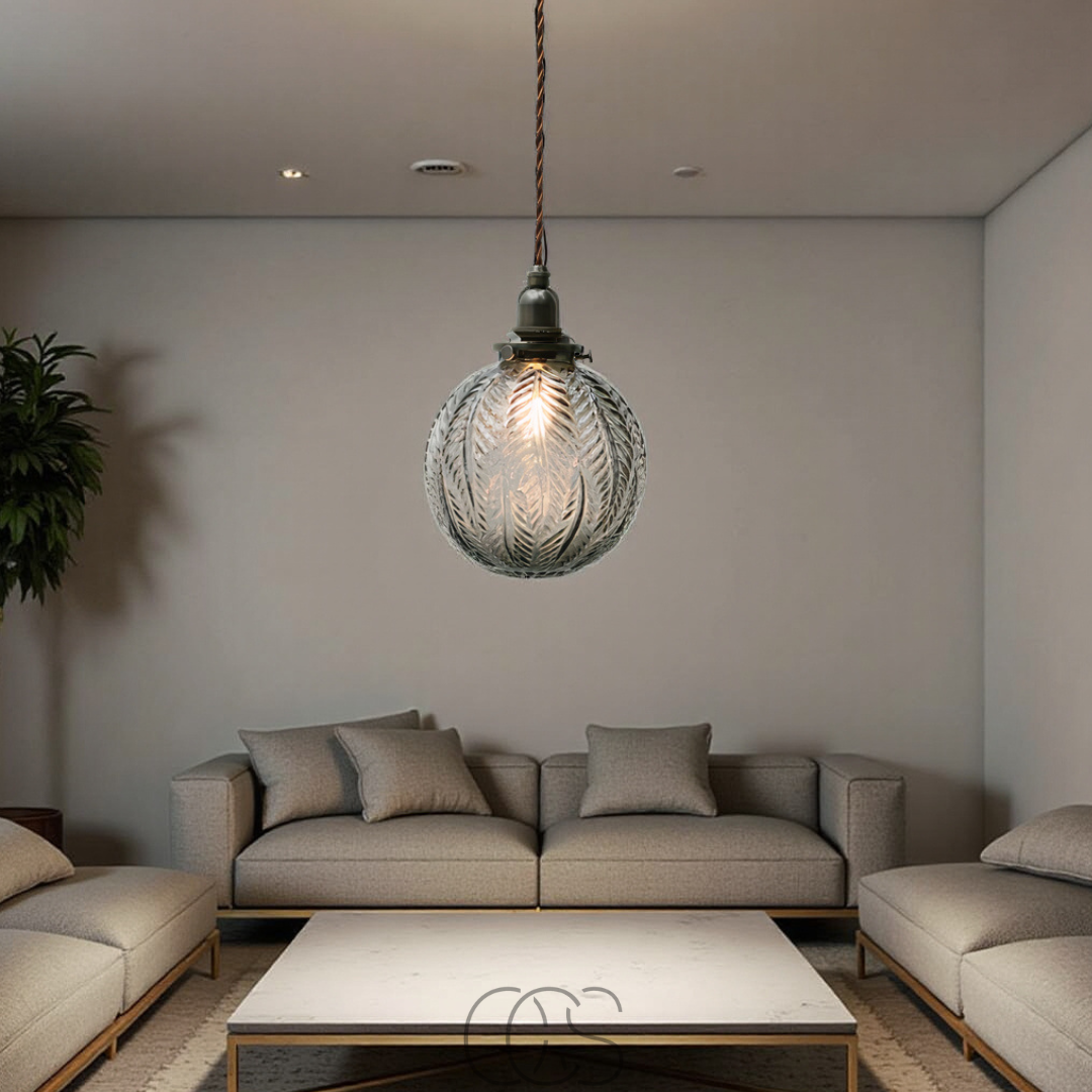 OCS - Ronde Hanglamp Glas - Smoke Kleur