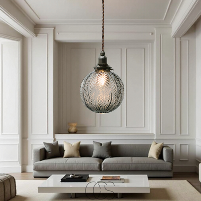 OCS - Ronde Hanglamp Glas - Smoke Kleur