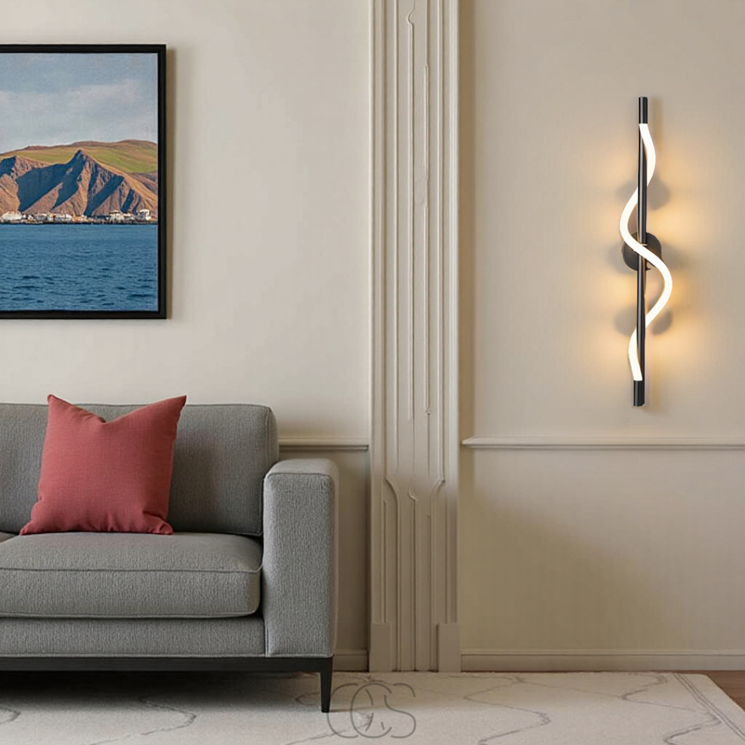 OCS - LED wandlamp slank - Zwart aluminium