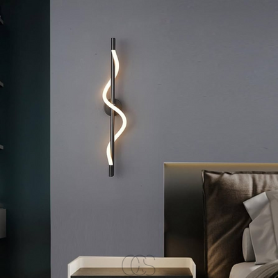 OCS - LED wandlamp slank - Zwart aluminium