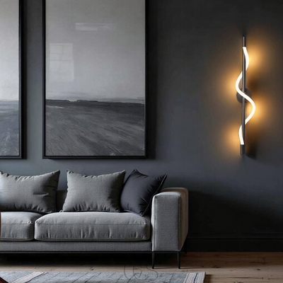 OCS - LED wandlamp slank - Zwart aluminium
