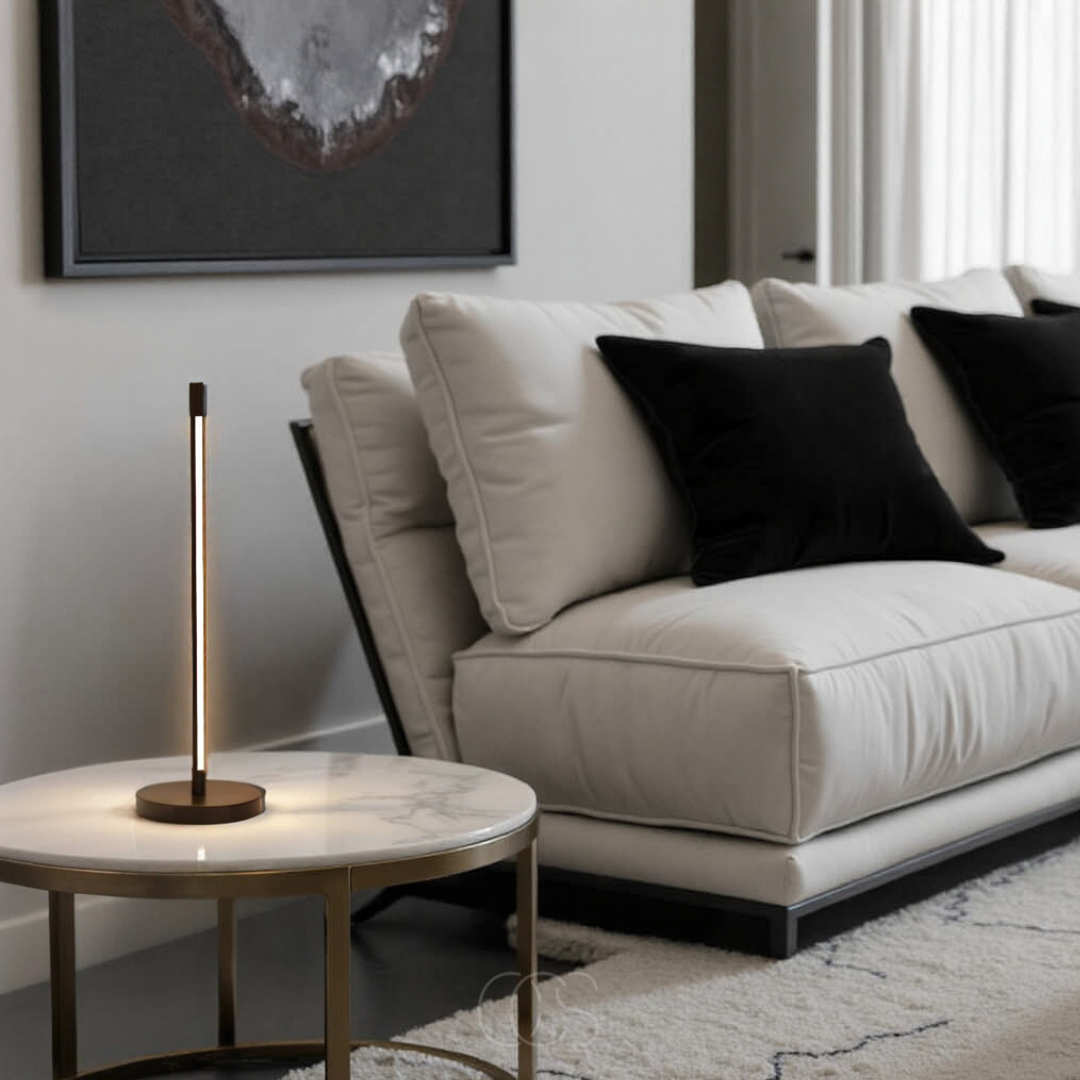 OCS - Minimalistische LED Tafellamp - Modern Mat Zwart Aluminium