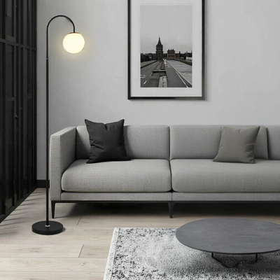 OCS - Staande lamp met bol - Metaal & Glas vloerlamp