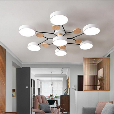 OCS - Macaron Metalen LED Plafondlamp - Dimbaar 3‑Kleur