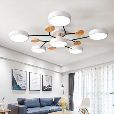 OCS - Macaron Metalen LED Plafondlamp - Dimbaar 3‑Kleur
