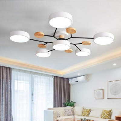 OCS - Macaron Metalen LED Plafondlamp - Dimbaar 3‑Kleur
