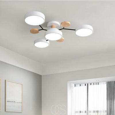 OCS - Macaron Metalen LED Plafondlamp - Dimbaar 3‑Kleur