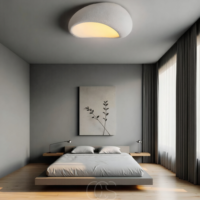 OCS - Wabi‑Sabi Stoffen Plafondlamp - Polyform & Hars