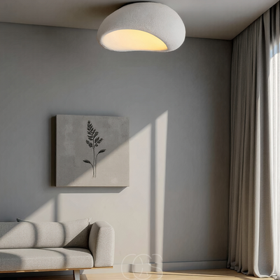 OCS - Wabi‑Sabi Stoffen Plafondlamp - Polyform & Hars