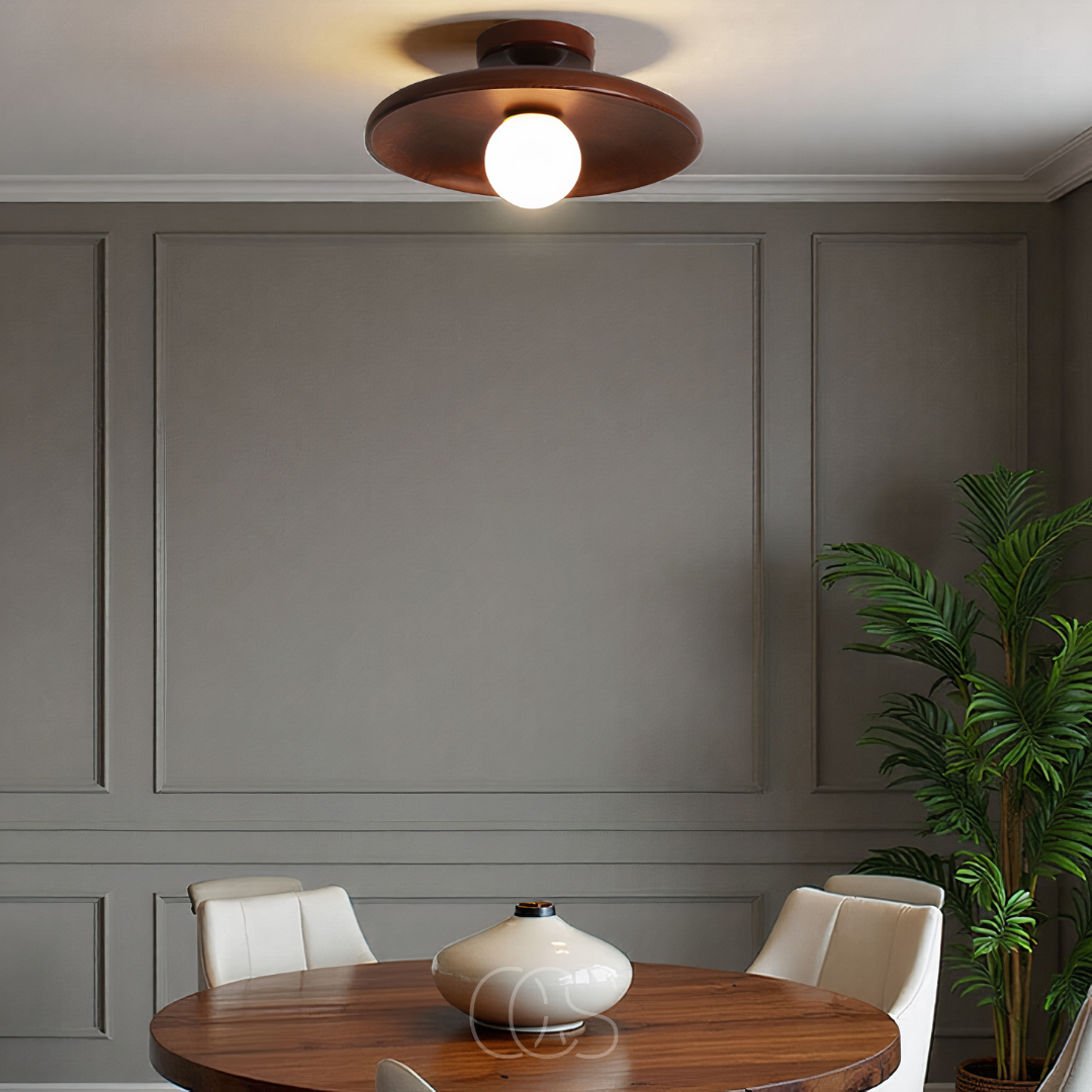 OCS - Walnoot Plafondlamp - Luxe Plafondlamp Hout