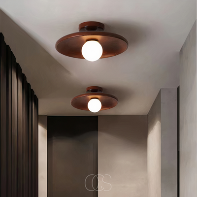 OCS - Walnoot Plafondlamp - Luxe Plafondlamp Hout