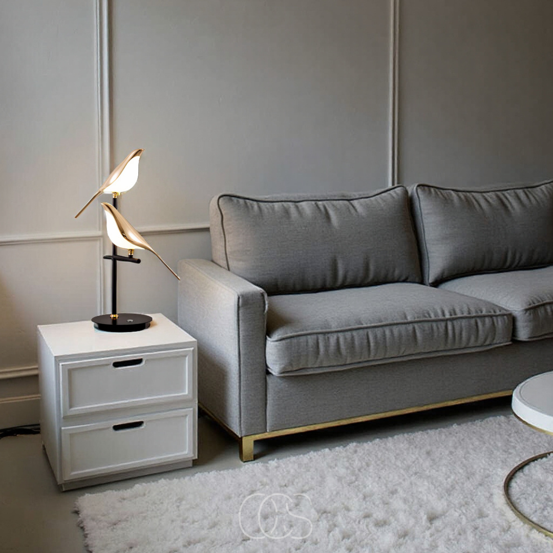 OCS - LED Tafellamp met Gouden Vogel – Warm Sfeervol Licht
