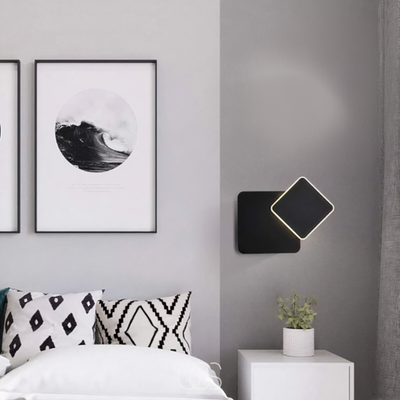 OCS - Zwarte Wandlamp – Dubbel Kubusdesign met Warm Wit LED