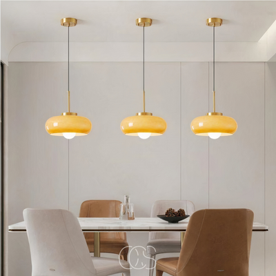 OCS - Fiesta Hanglamp – Geel Keramiek