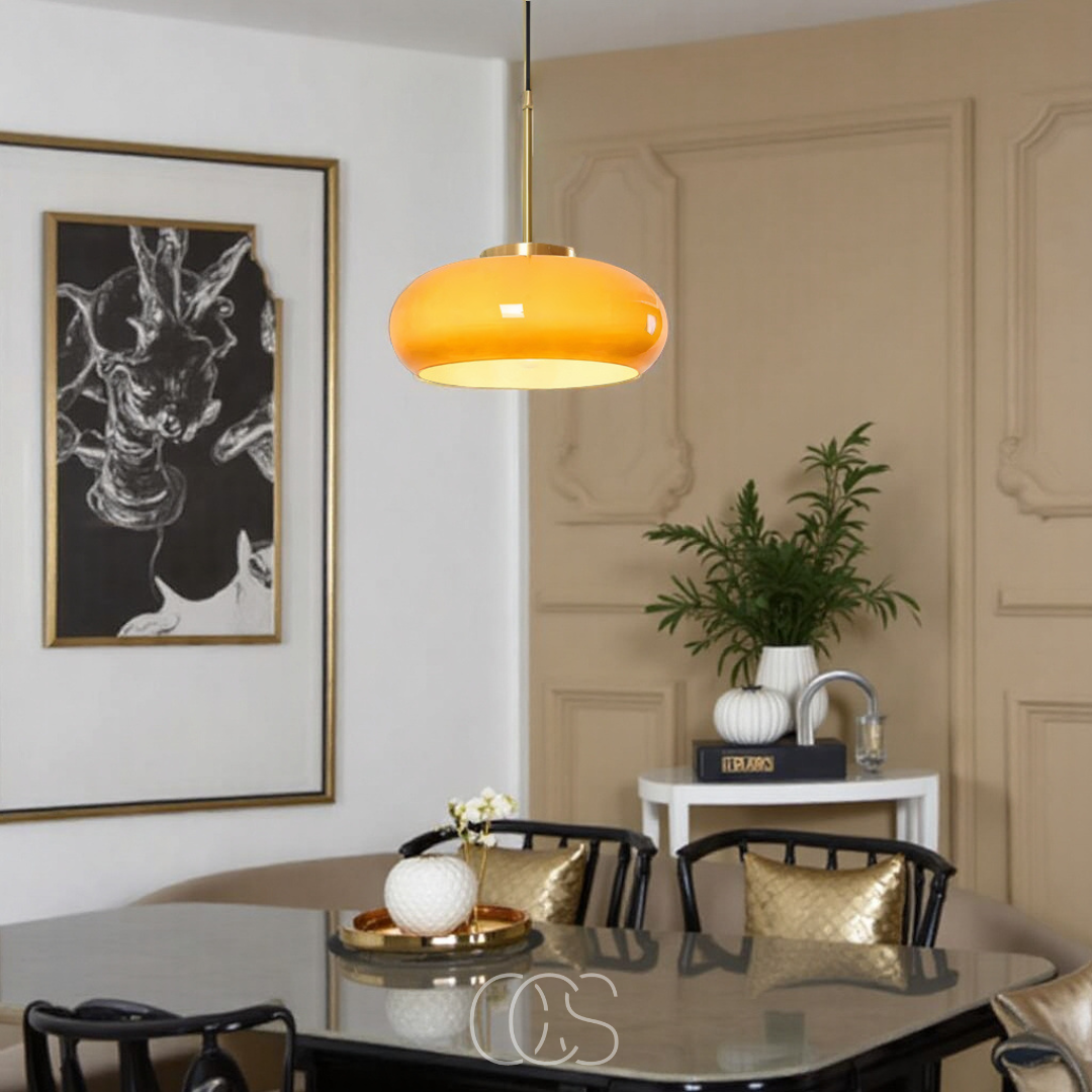 OCS - Fiesta Hanglamp – Geel Keramiek