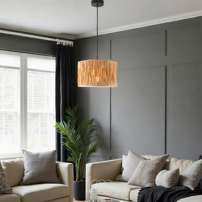 OCS - Raffia Plafondlamp