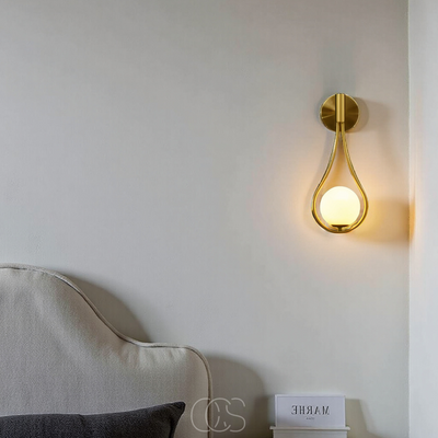 OCS - Stijlvolle Wandlamp met Glazen Bol – Goud & Zwart Design