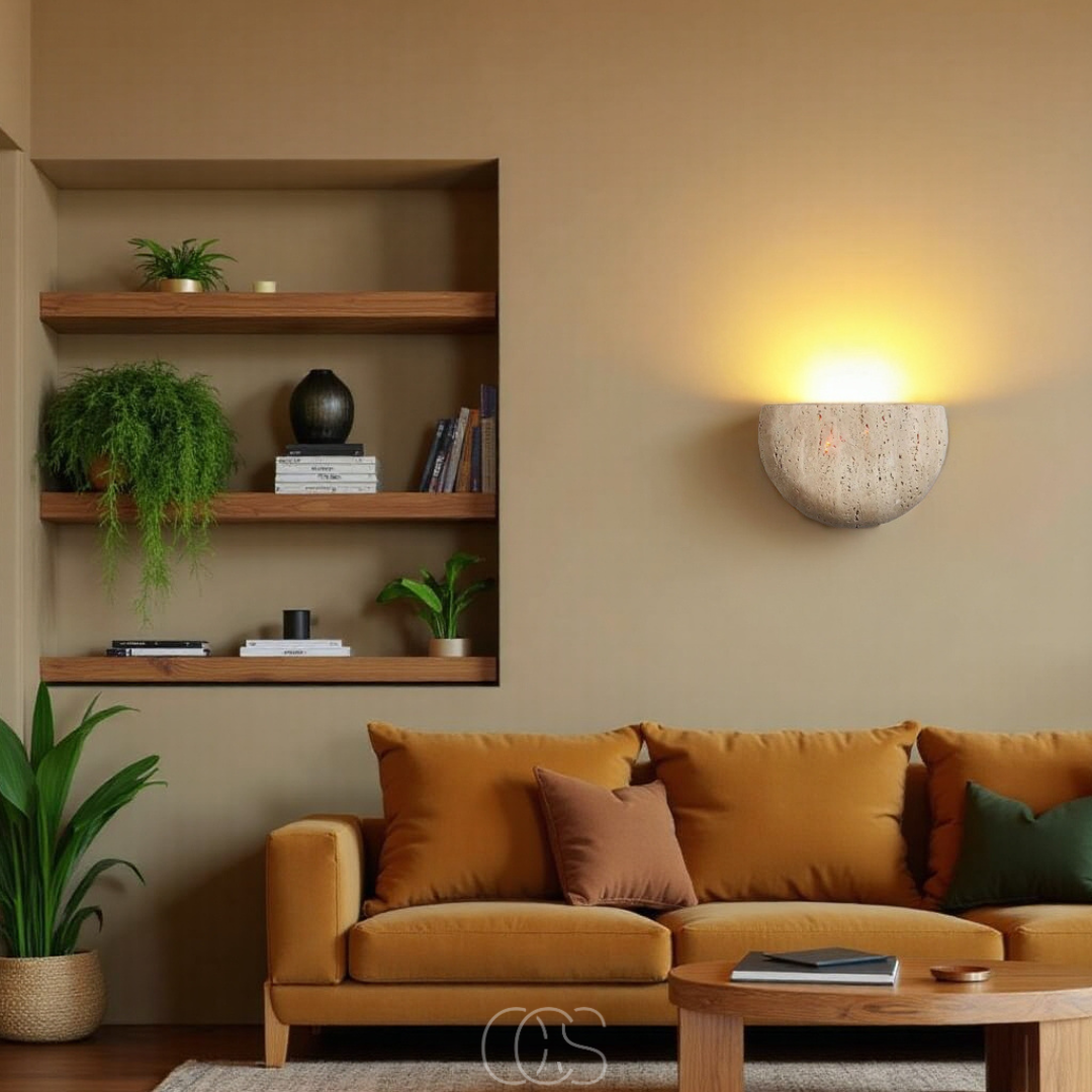 OCS - Keramieke Halve maan wandlamp