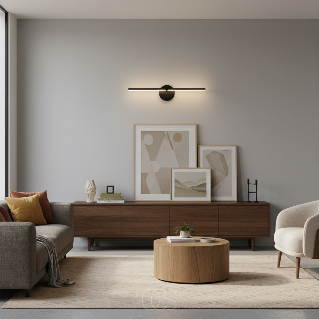 OCS - LED Wandlamp Zwart – Modern & Spatwaterdicht