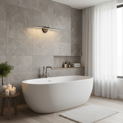 OCS - LED Wandlamp Zwart – Modern & Spatwaterdicht