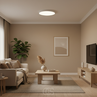 OCS - Ronde & Platte LED Plafondlamp – Modern Design in Wit, Zwart of Goud