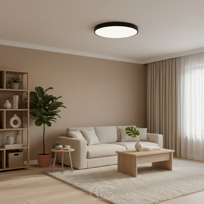 OCS - Ronde & Platte LED Plafondlamp – Modern Design in Wit, Zwart of Goud