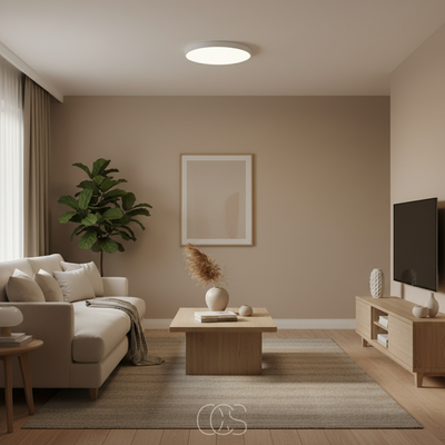 OCS - Ronde & Platte LED Plafondlamp – Modern Design in Wit, Zwart of Goud