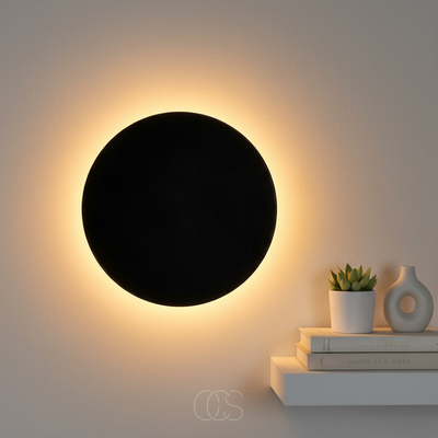 OCS - Ronde Wandlamp - Modern LED Design in Zwart