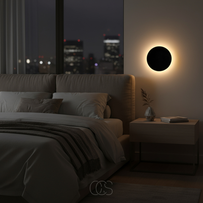 OCS - Ronde Wandlamp - Modern LED Design in Zwart