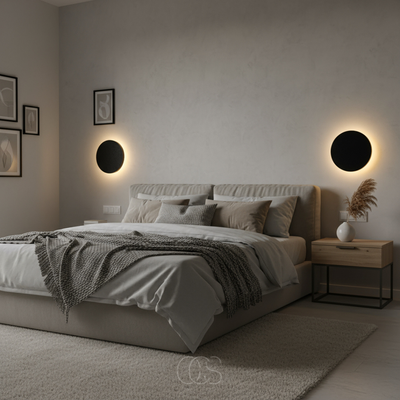 OCS - Ronde Wandlamp - Modern LED Design in Zwart