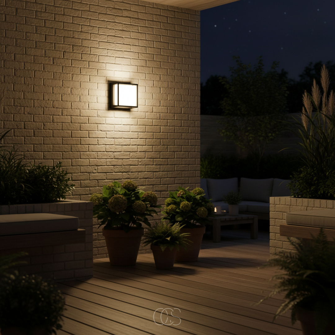 OCS - Buitenwandlamp kubus - Moderne Buitenverlichting