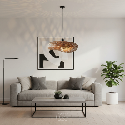 OCS - Boho Gevlochten bamboo hanglamp
