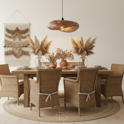 OCS - Boho Gevlochten bamboo hanglamp